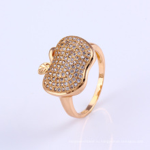 11769 дамы палец золотое кольцо дизайн формы яблока вымощает белый циркон популярный стиль лучшее качество кольцо
